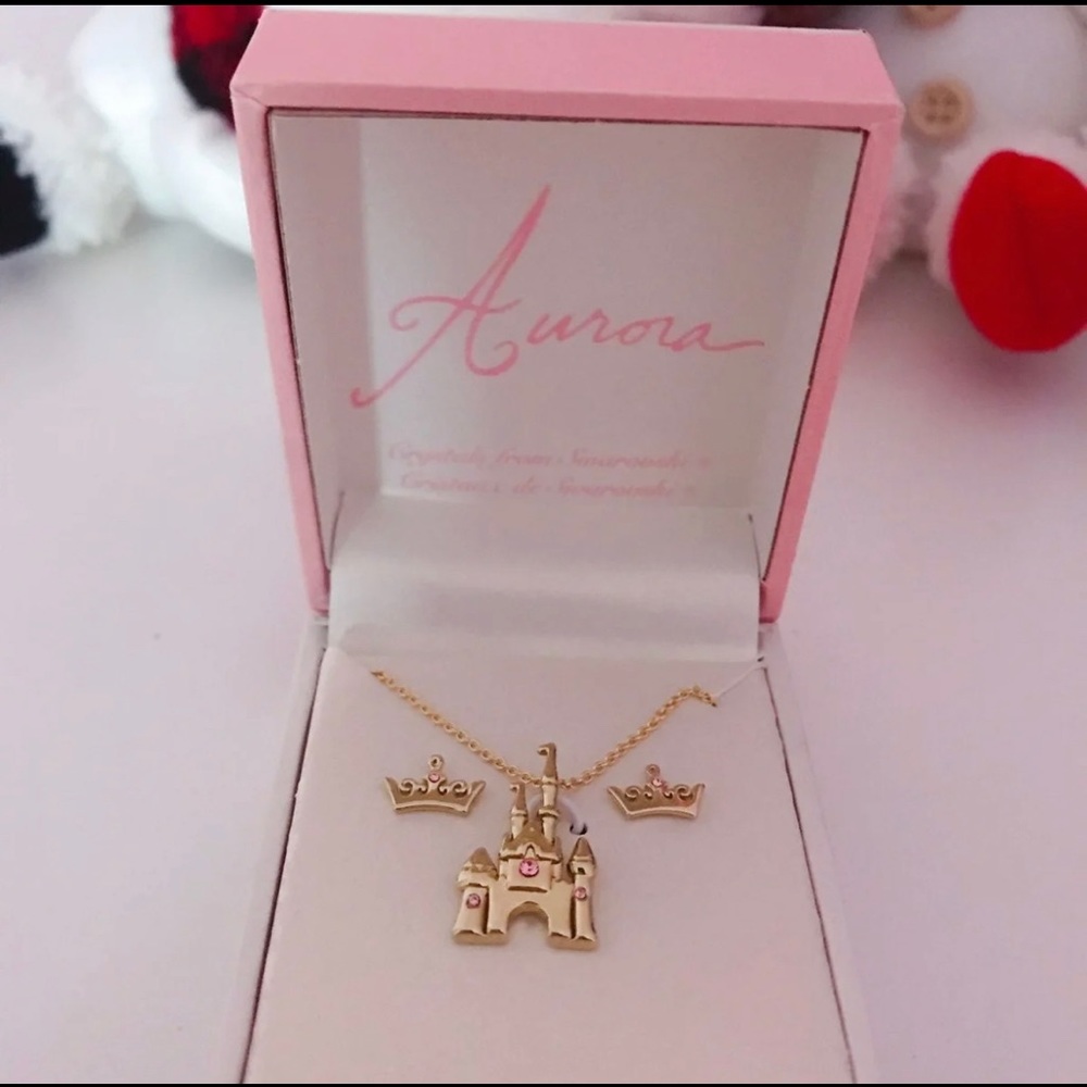 disney necklace and earring set